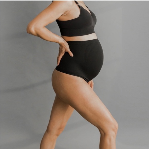 BLANQI Other - BLANQI Black Maternity Pregnancy Seamless Over Belly Support Thong Size XXL